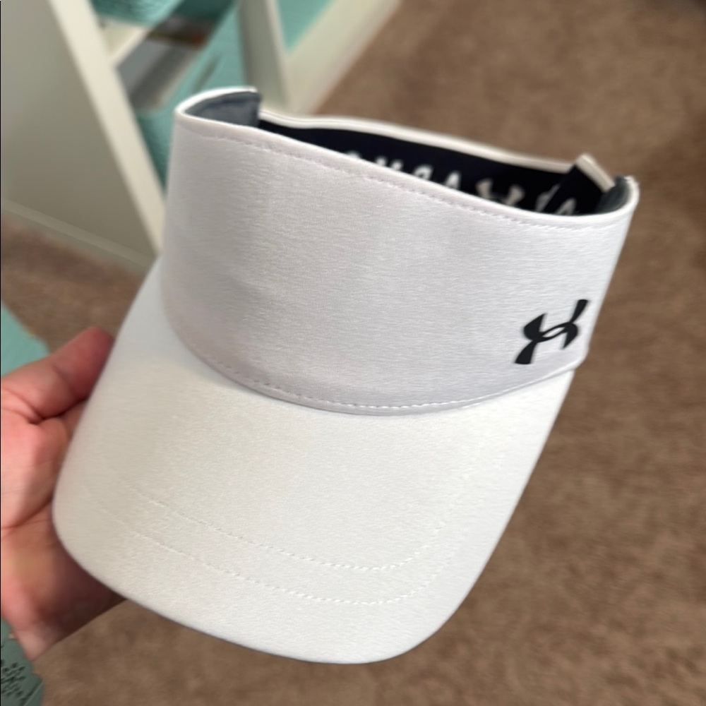 Under Armour White Visor Hat